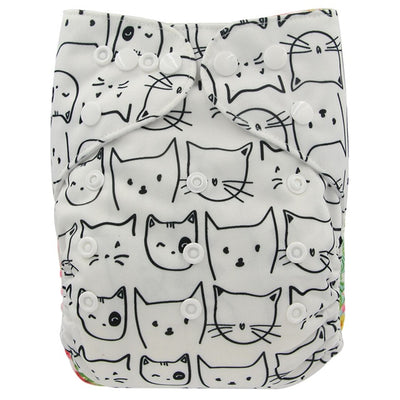 Ohbabyka Washable Diapers Couches Lavables  2019 Nappy Baby Diaper Cover Wrap Baby Nappy Changing Reusable Baby Cloth Diapers