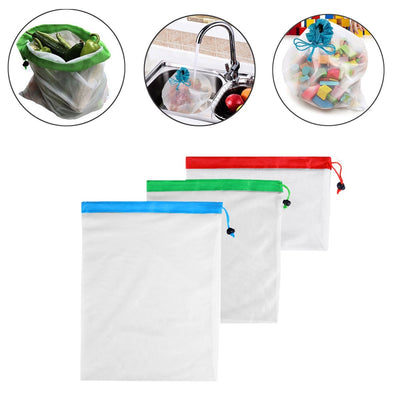 Reusable Mesh  Produce Bag Eco Friendly Bags For Grocery Shopping Fruit Vegetable Toys Storage Bags