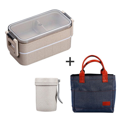 Japanese Microwave Bento Box Lunch Box Leak-Proof Bento Lunch Box Food Container