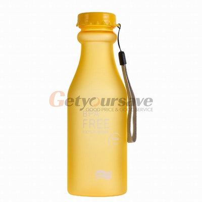 Candy Colors Unbreakable Frosted Leak-proof Plastic kettle 550mL BPA Free Portable Water Bottle for Travel Yoga Running Camping