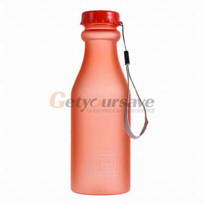 Candy Colors Unbreakable Frosted Leak-proof Plastic kettle 550mL BPA Free Portable Water Bottle for Travel Yoga Running Camping