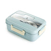 TUUTH Microwave Lunch Box Wheat Straw Dinnerware Food Storage Container Children Kids School Office Portable Bento Box