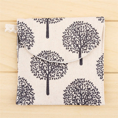 Girls Diaper Sanitary Napkin Storage Bag Canvas Sanitary Pads Package Bags Coin Purse Jewelry Organizer Credit Card Pouch Case 3