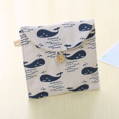 Girls Diaper Sanitary Napkin Storage Bag Canvas Sanitary Pads Package Bags Coin Purse Jewelry Organizer Credit Card Pouch Case 3