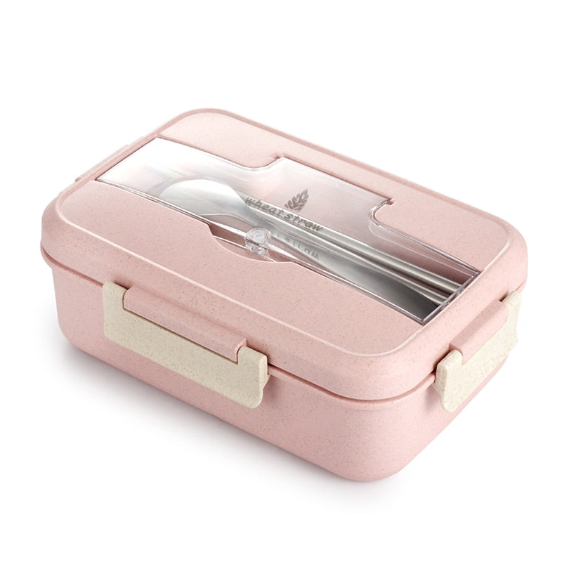 Lunch Box For Kids School Child Bags Bento Microwave Wheat Straw