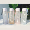 Reusable Frosted Glass Water Bottle Leak Proof