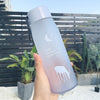 Reusable Frosted Glass Water Bottle Leak Proof