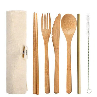 Wooden Travel Cutlery Set