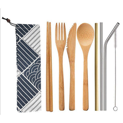 Wooden Travel Cutlery Set