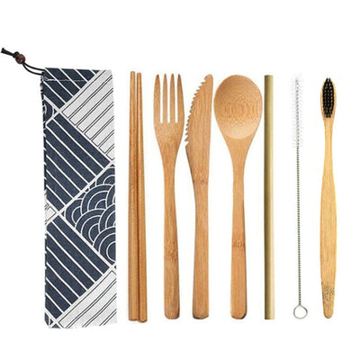 Wooden Travel Cutlery Set